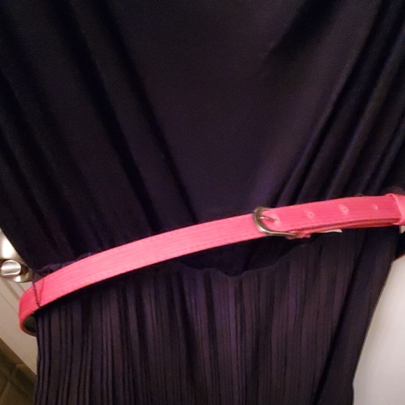 Cute Elle Black Dress with Pink Belt - Picture 7 of 7